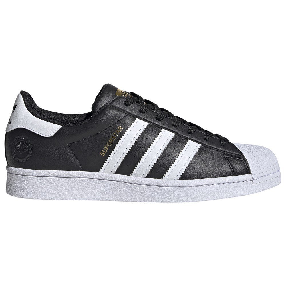 Adidas superstar preto hot sale couro